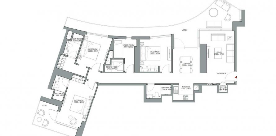 Byt v SKYSCAPE AVENUE v Nadd Al Sheba, Dubai, SAE 3 ložnice, 182.89 m² Č.: 489307
