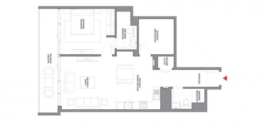 Byt v SOBHA VERDE v Jumeirah Lake Towers, Dubai, SAE 1 ložnice, 96.34 m² Č.: 244994