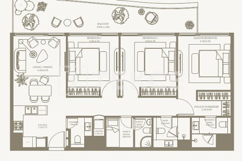 Apartment sa Umm Al Quwain, UAE 1 silid-tulugan, 63 sq.m. № 692013 - larawan 22
