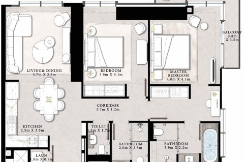 阿联酋 Dubai Downtown Dubai (Downtown Burj Dubai) 待售 : 1 卧, 73 平方米 , 编号704557 - 照片 10