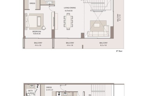 Apartament në Dubai, Emiratet e Bashkuara Arabe 1 dhomë gjumi, 105 m2. № 704555 - Foto 20