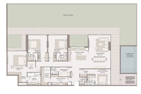 Apartament në Dubai, Emiratet e Bashkuara Arabe 1 dhomë gjumi, 105 m2. № 704555 - Foto 21