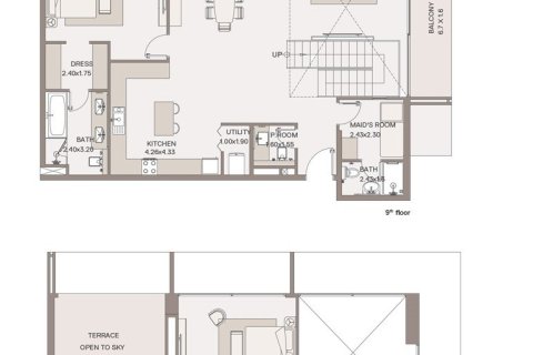 Apartament në Dubai, Emiratet e Bashkuara Arabe 1 dhomë gjumi, 105 m2. № 704555 - Foto 18