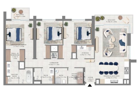 Lakás itt: Dubai Creek Harbour (The Lagoons), Dubai, EAE, 1 hálószoba, 76 m², azonosító: 704560 - fénykép 10