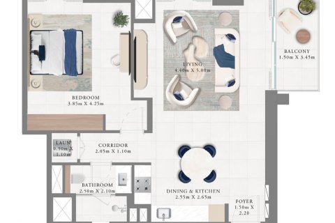 Lakás itt: Dubai Creek Harbour (The Lagoons), Dubai, EAE, 1 hálószoba, 76 m², azonosító: 704560 - fénykép 8