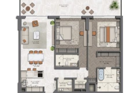 Apartmán na Saadiyat Island, Abu Dhabi, SAE 1 spálňa, 95 m2 č. 704558 - Fotografia 10