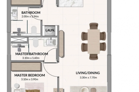 Byt v Dubai, SAE 2 ložnice, 88 m² Č.: 599533 - fotografie 15