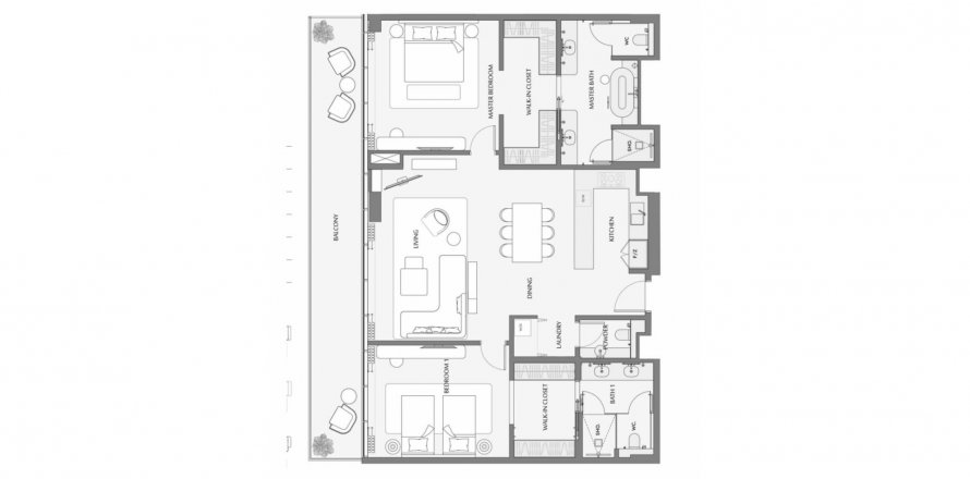 Byt v Anantara Mina Residences v Mina Al Arab, Ras Al Khaimah, SAE 2 ložnice, 165 m² Č.: 623389