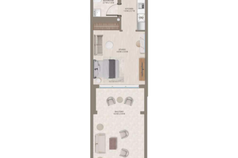 Купить квартиру в Dubai Land, Дубай, ОАЭ 1 комната, 40м2, № 732412 - фото 4
