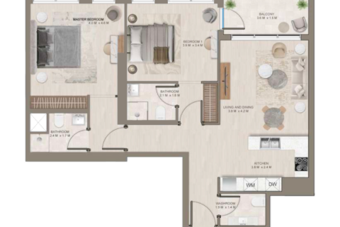 Купить квартиру в Dubai Land, Дубай, ОАЭ 1 комната, 40м2, № 732412 - фото 6
