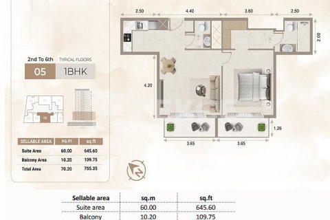 شقة للبيع في Dubai Sports City، دبي، الإمارات العربية المتحدة 2 غرفة نوم ، 121 متر مربع ، رقم 738901 - صورة 29
