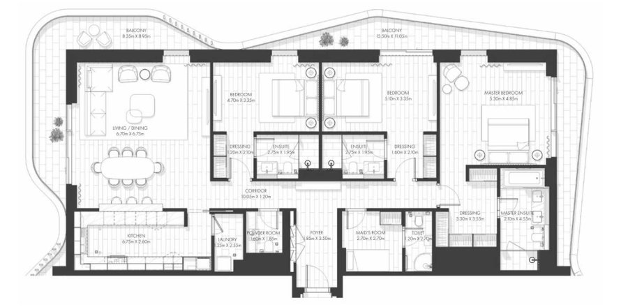 Appartement in Al Reem Island, Abu Dhabi, VAE 3 slaapkamers, 265 vr.m. nr 661978