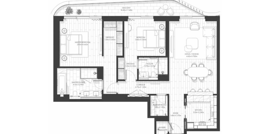 Appartement in Al Reem Island, Abu Dhabi, VAE 2 slaapkamers, 151 vr.m. nr 661977