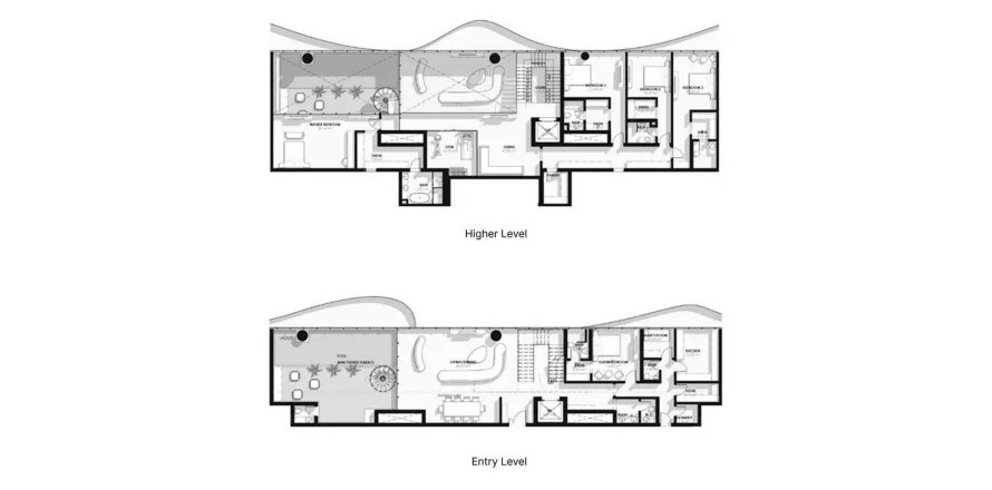 Toppleilighet AZIZI RIVIERA 65 i Mohammed Bin Rashid City, Dubai, Emiratene 4 soverom, 510.97 kvm nr. 702785