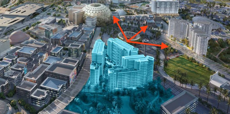 Apartament w Dubai, ZEA 2 sypialnie, 126.9 mkw. nr 703626