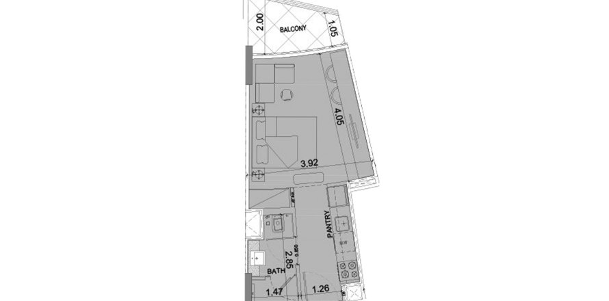 Apartamento em Al Barsha, Dubai, EAU 1 quarto, 31 m2 № 691688