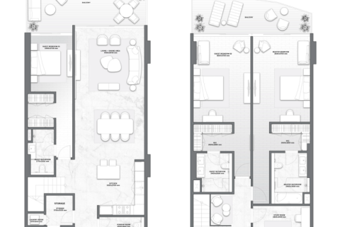 Leilighet til salgs i Al Marjan Island, Ras Al Khaimah, Emiratene 1 soverom, 64 kvm Nr. 689880 - Foto 9