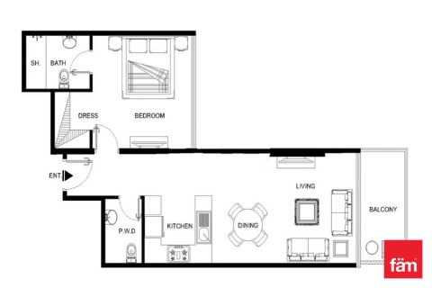 Apartman u gradu Dubai, UAE 1 spavaća soba, 82.1 m2 Br. 497257 - Slika 17