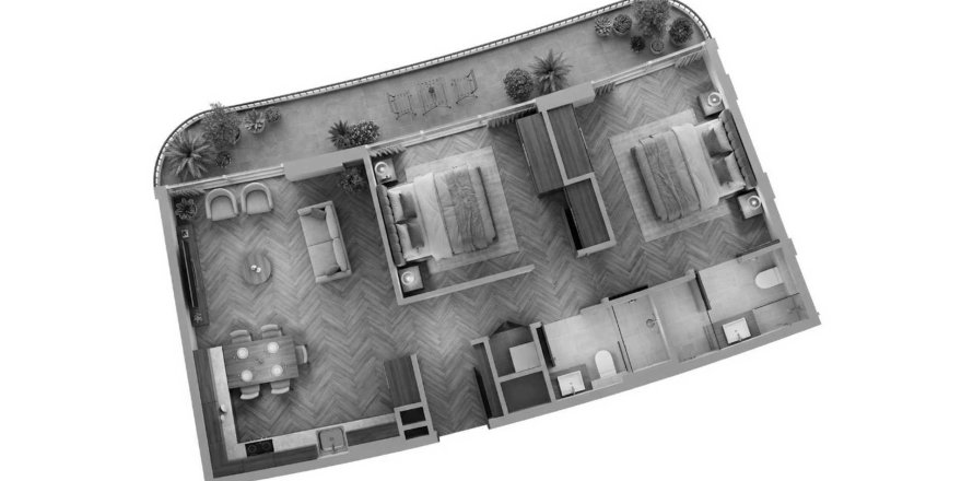 Wohnung in Dubai South (Dubai World Central), Dubai, VAE: 2 Schlafzimmer, 93 m2 Nr. 704086