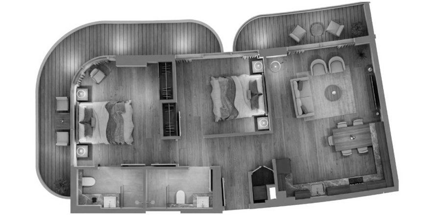 Wohnung in Dubai South (Dubai World Central), Dubai, VAE: 2 Schlafzimmer, 104 m2 Nr. 704085