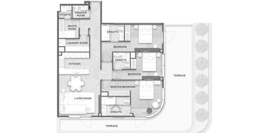Apartament w Dubai, ZEA 4 sypialnie, 189 mkw. nr 646155