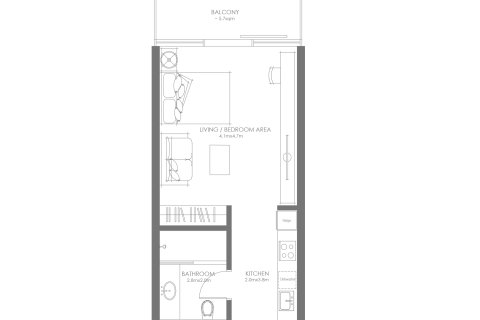 Apartment on the Saadiyat Island, Abu Dhabi, UAE 1 room, 45 sq.m. № 716732 - photo 3