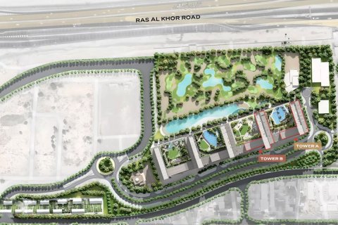 Ras Al Khor, Dubai, संयुक्त अरब अमीरात में अपार्टमेंट, 1 बेडरूम, 68.2 वर्ग मीटर, संख्या 691333 - फ़ोटो 4