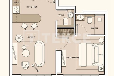 Byt v Jumeirah Village Circle, Dubai, SAE 1 ložnice, 52 m² Č.: 611595 - fotografie 15