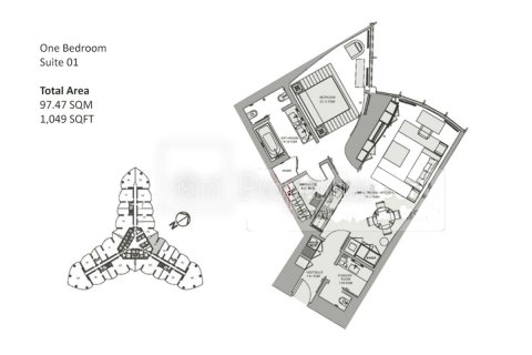 Διαμέρισμα σε Downtown Dubai (Downtown Burj Dubai), ΗΑΕ 1 υπνοδωμάτιο, 97.5 τ.μ. Αρ. 702331 - φωτογραφία 19