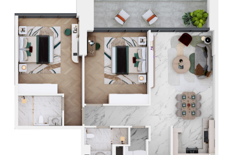 Apartemen di Dubai Sports City, UEA 1 ruangan, 39 m2 nomor 732796 - foto 12