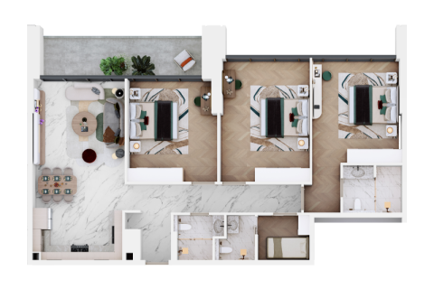 Apartemen di Dubai Sports City, UEA 1 ruangan, 39 m2 nomor 732796 - foto 13