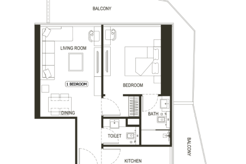 Пәтер Dubai Sports City, Дубай, БАӘ-да 1 бөлме, 28 м² № 732795 - фото 8