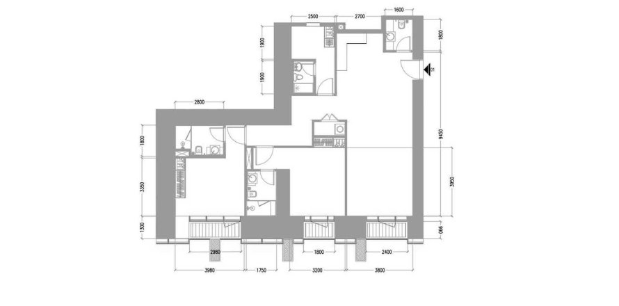 Apartmán v TIGER SKY TOWER v Business Bay, Dubai, SAE 2 spálne, 137.56 m2 č. 448771