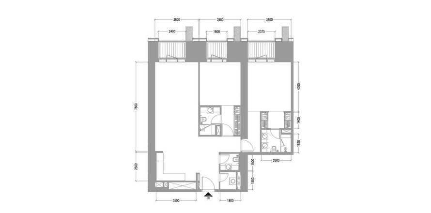 Dzīvoklis TIGER SKY TOWER Business Bay, Dubaijā, AAE 2 istabas, 136.84 m2 Nr. 448773