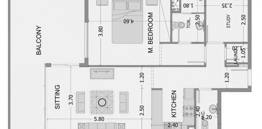 Apartment in Mayas Sea View in Dubai, UAE 1 bedroom, 99.5 sq.m. № 574681