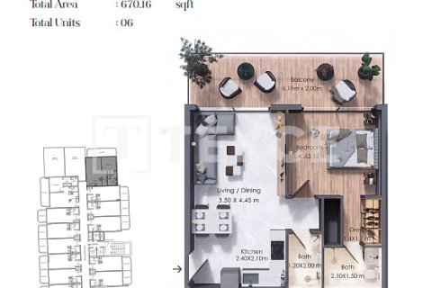 Διαμέρισμα σε Al Warsan, Dubai, ΗΑΕ 1 υπνοδωμάτιο, 146 τ.μ. Αρ. 721379 - φωτογραφία 19