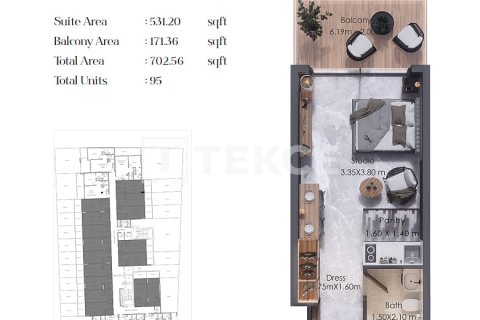 Διαμέρισμα σε Al Warsan, Dubai, ΗΑΕ 1 υπνοδωμάτιο, 146 τ.μ. Αρ. 721379 - φωτογραφία 17
