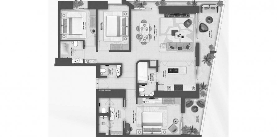 Apartment in Orise in Maritime City, Dubai, UAE 3 bedrooms, 156.93 sq.m. № 564972