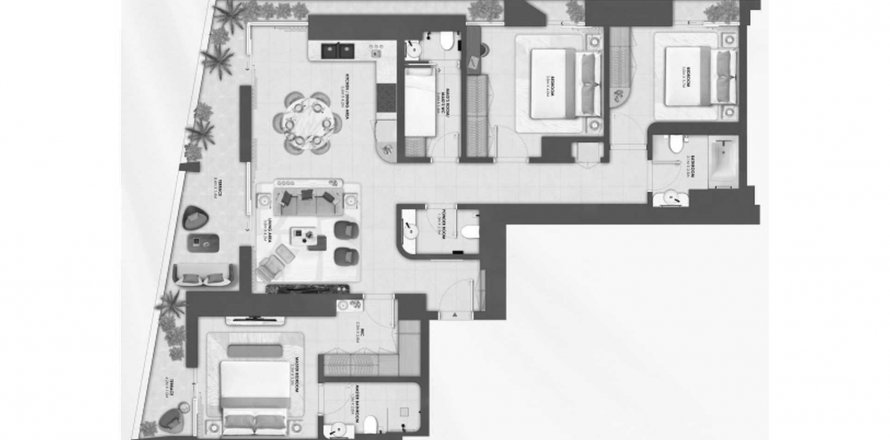 Byt v Orise v Maritime City, Dubai, SAE 3 ložnice, 150.92 m² Č.: 564971