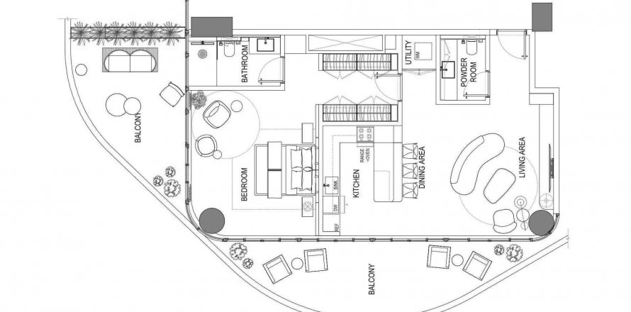 Byt v Fortune Bay Residences v Al Marjan Island, Ras Al Khaimah, SAE 1 ložnice, 118.08 m² Č.: 604261