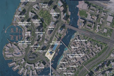 Apartman u CREEK PALACE u Dubai Creek Harbour (The Lagoons), Dubai, UAE 1 spavaća soba, 60 m2 Br. 728657 - fotografija 5