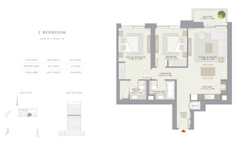 Apartman u CREEK PALACE u Dubai Creek Harbour (The Lagoons), Dubai, UAE 1 spavaća soba, 60 m2 Br. 728657 - fotografija 7