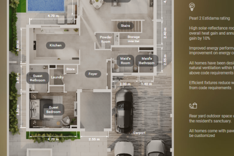 Vila na Yas Island, Abu Dhabi, UAE 4 spavaće sobe, 358 m2 Br. 716515 - Slika 4
