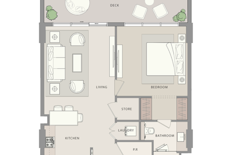 Apartman u Al Marjan Island, Ras Al Khaimah, UAE 1 soba Br. 690268 - fotografija 4