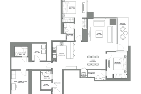 Lägenhet till försäljning i Dubai, UAE 1 sovrum, 59 kvm Nr. 690267 - fotografi 8