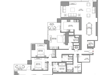 Lägenhet till försäljning i Dubai, UAE 1 sovrum, 59 kvm Nr. 690267 - fotografi 11