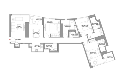 Lägenhet till försäljning i Dubai, UAE 1 sovrum, 59 kvm Nr. 690267 - fotografi 10
