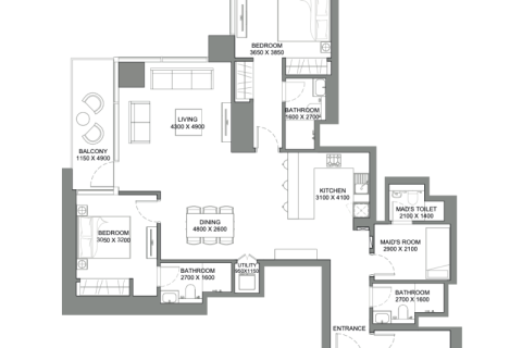 Lägenhet till försäljning i Dubai, UAE 1 sovrum, 59 kvm Nr. 690267 - fotografi 9
