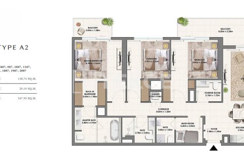 Apartman u Dubai Hills Estate, UAE 1 spavaća soba, 77 m2 Br. 739444 - fotografija 13