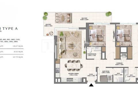 Apartman u Dubai Hills Estate, UAE 1 spavaća soba, 77 m2 Br. 739444 - fotografija 11